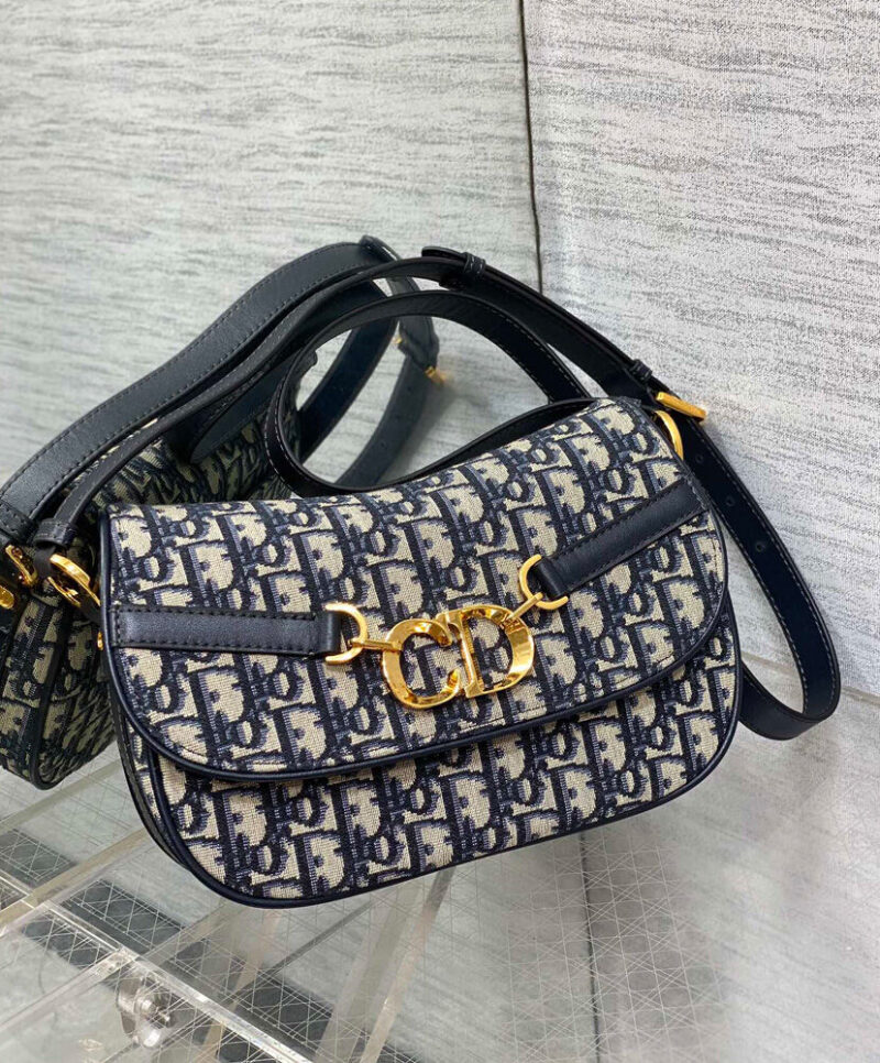 Christian Dior Small CD Besace Bag Dark Blue